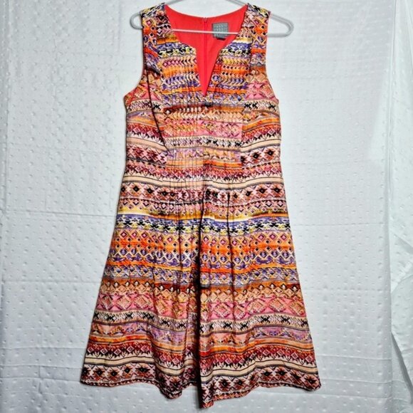Rabbit Petite Women's Boho Colorful Sleeveless  Dress Size 10 - Picture 1 of 12
